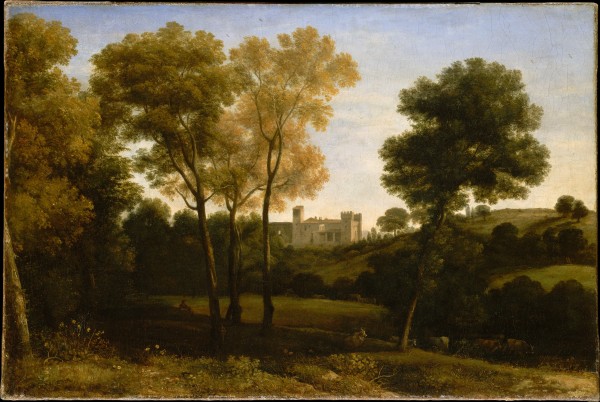 View with trees by Claude Lorrain